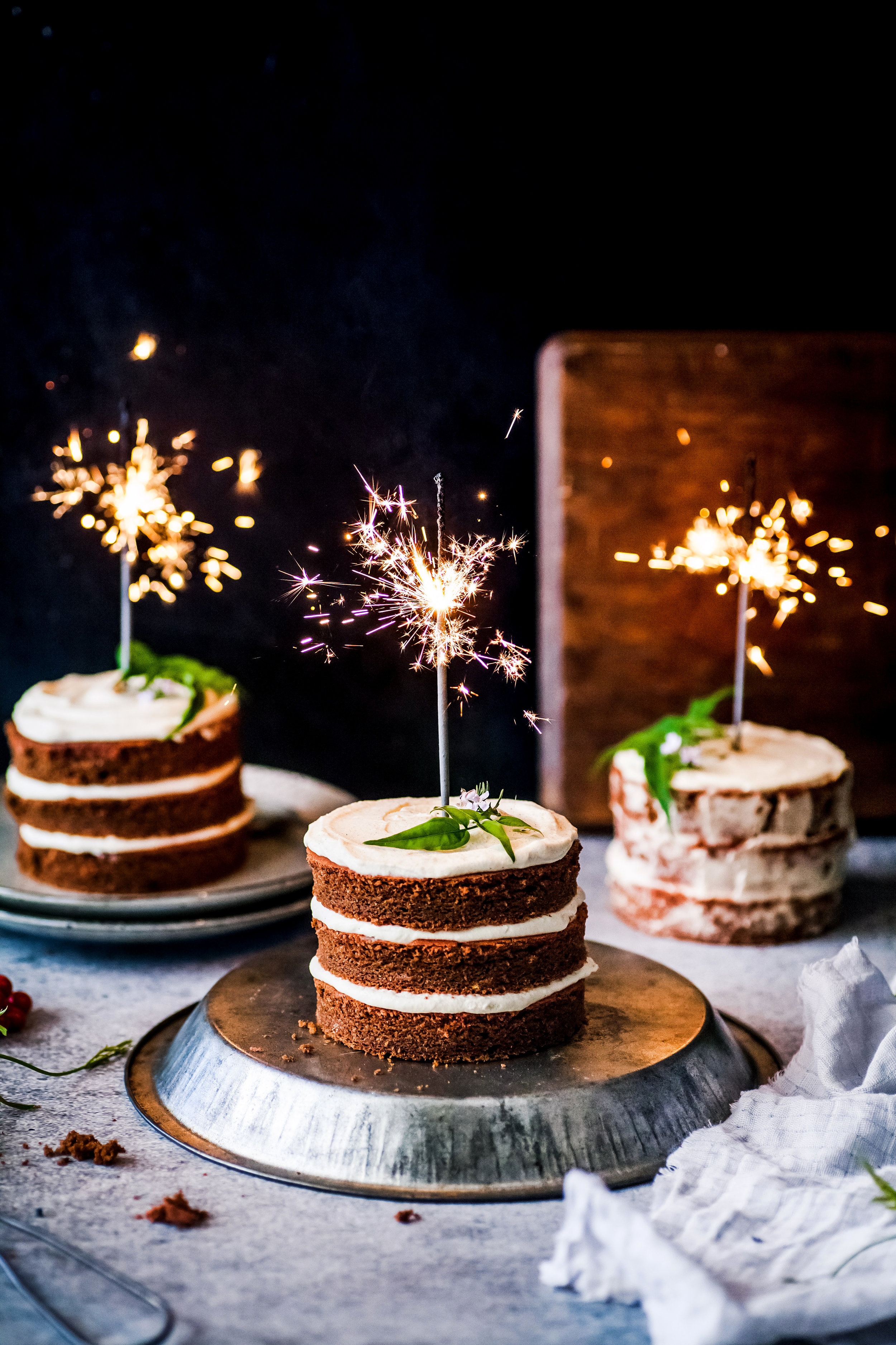 Mini Red Velvet Cakes With Cashew Cream Cheese Icing {DF, GF, Egg Free}