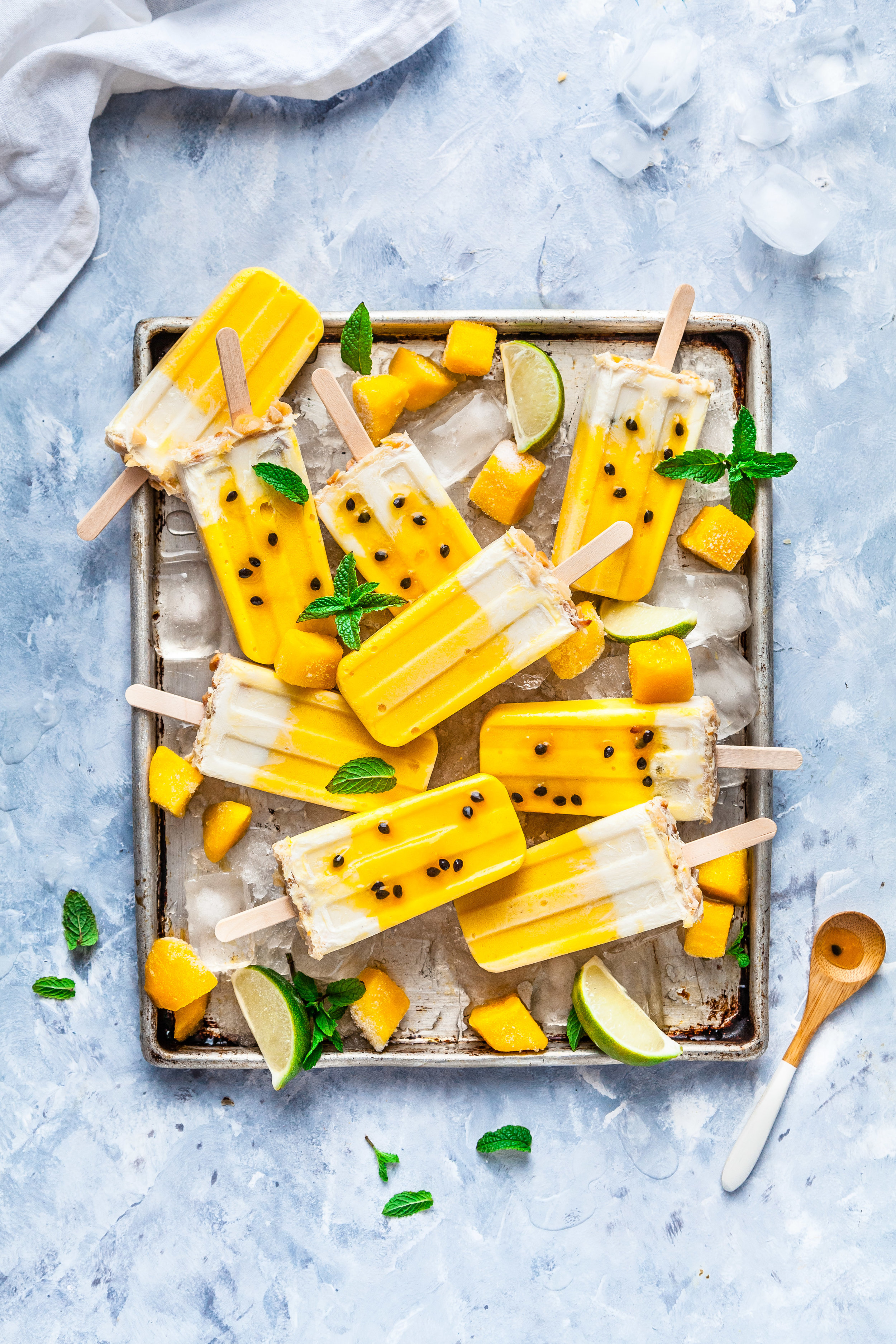 Mango, Passionfruit &amp; Coconut Macadamia Popsicle's {Gluten &amp; Dairy Free) 