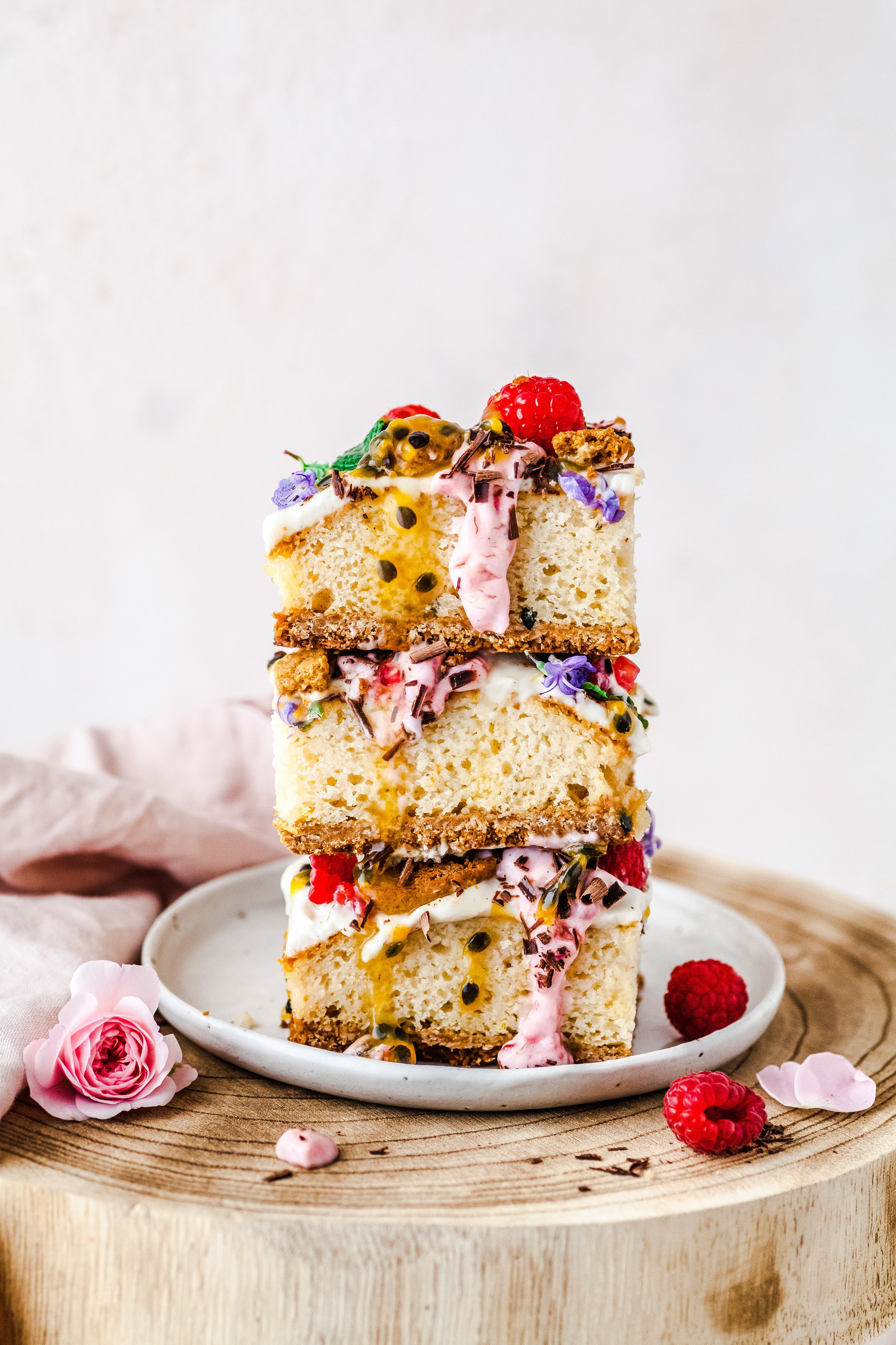 Cheat's Vanilla & Ginger Nut Layer Cake With Coconut Lemon Frosting {GF, DF, Nut & Egg Free}